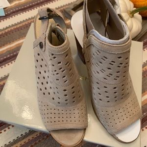 Marc Fisher bootie suede open toe